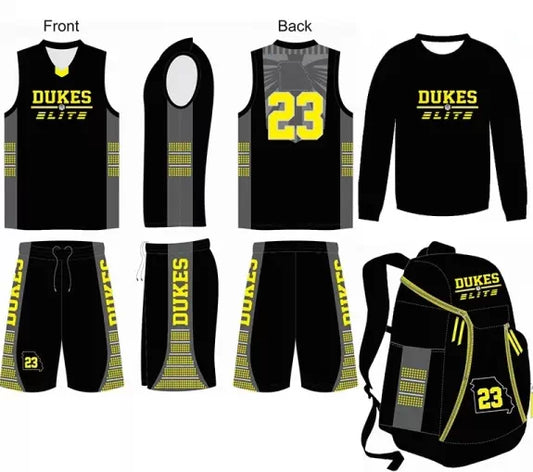 Basketball uniform package