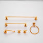 Six-piece Set of Pendants: Long Rod*1, Short Rod*1, Towel Ring*1, Toilet Paper Holder*1, Hook*2