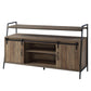 TV Stand , Rustic Oak & Black Finish