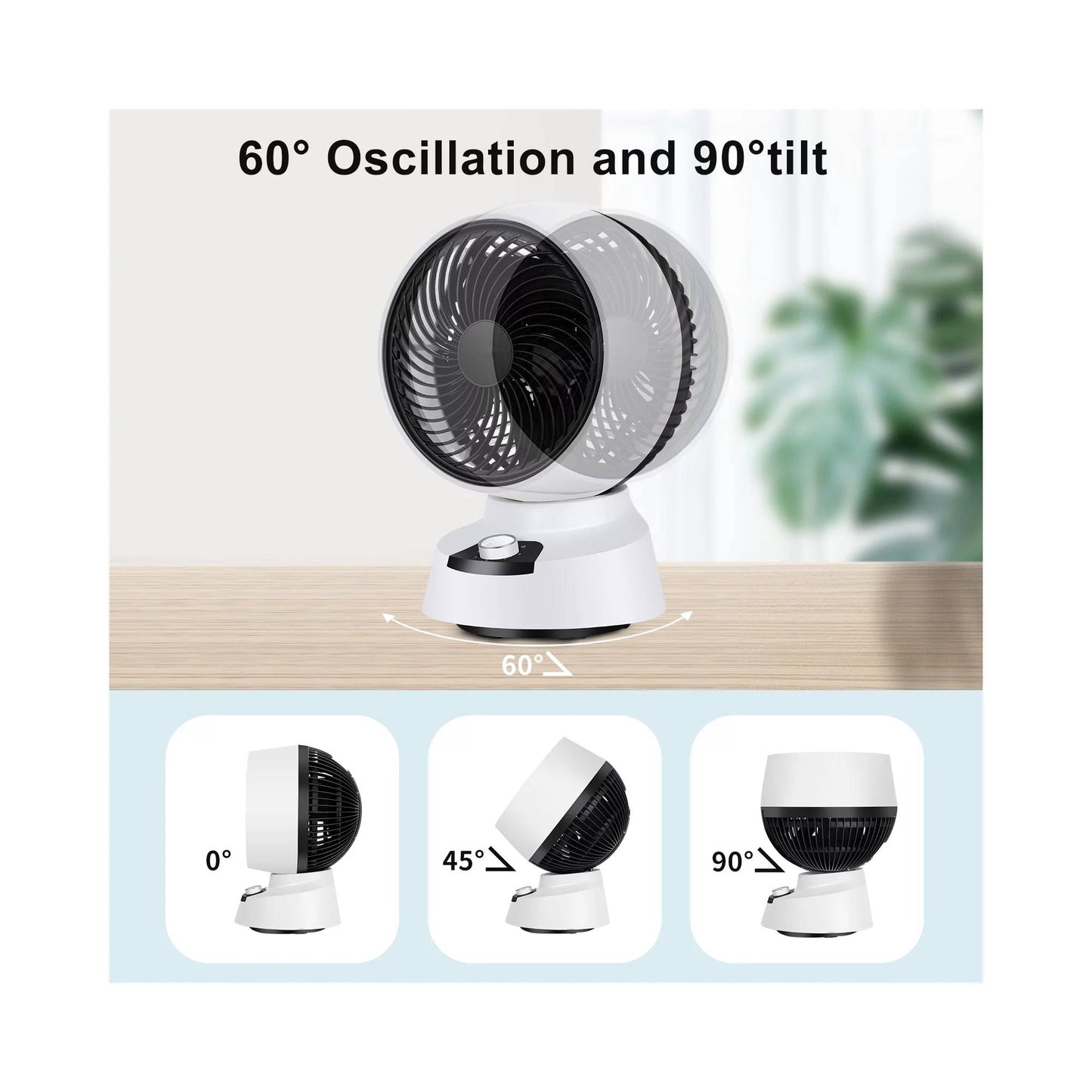 9 inch Personal Desktop Fan with 3 Speeds