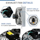 Shutter Exhaust Fan Aluminum,115 V, 60Hz, 63W, 0. 52A, 1630RPM, 705CFM