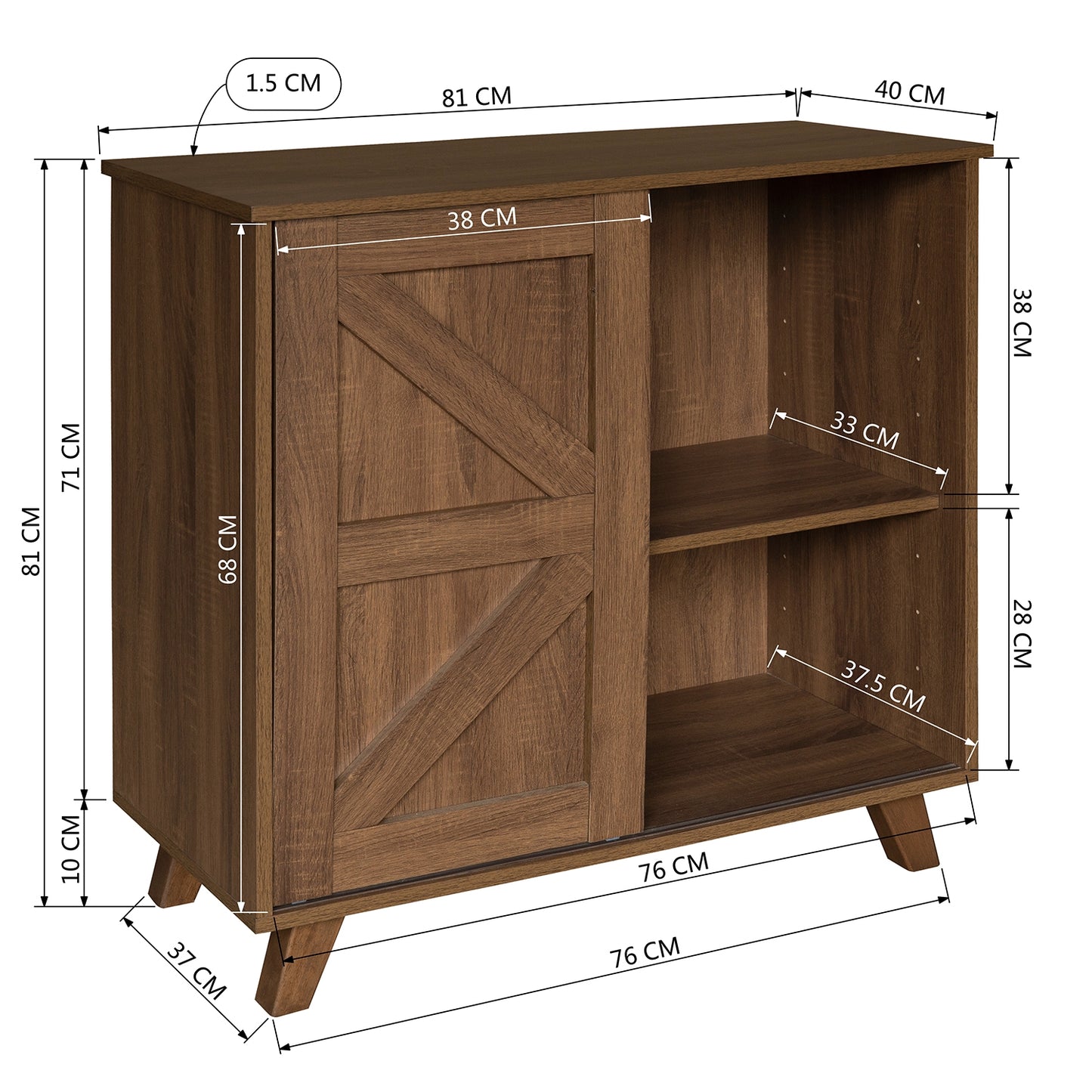 Storage Benches SIDE BOARD 3 LEVELS