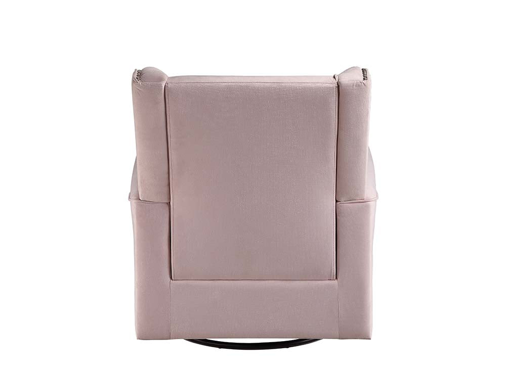 Swivel Chair w/Glider , Pink Fabric