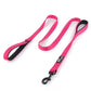 PET Double Handle Dog Leash 6ft Long, Padded Traffic Handle, Heavy Duty and Reflective, Training Leash for Medium Large Dogs, Pink
