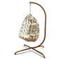 Swing Egg Chair  Stand Indoor Outdoor Wicker Rattan Patio Basket Hanging Chair with C Type bracket