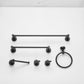 Six-piece Set of Pendants: Long Rod*1, Short Rod*1, Towel Ring*1, Toilet Paper Holder*1, Hook*2