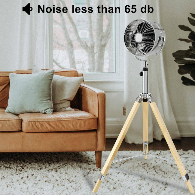 10 Inch Tripod Pedestal Fan, 3-Speed Adjustment, Multiple Wide Angle Standing Fan