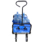 Folding Wagon Garden Shopping Beach Cart (Blue)