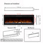 Wall Mounted Tempered Glass Electric Fireplace