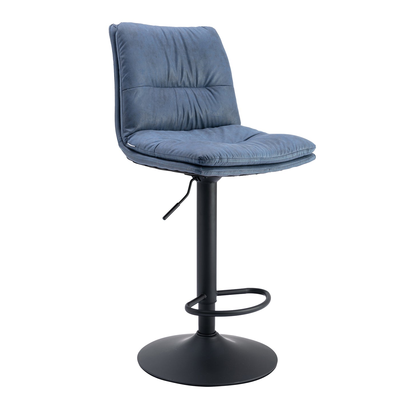 Bar Stool With Backrest And Footrest, 2 Sets