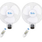 16 Inch White Digital Wall Mount Fan with Remote Control 3 Speed-3 Oscillating Modes