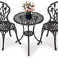 3-Piece Bistro Furniture Set Patio Set with Small Round Table and 2 Chairs, Antique Copper