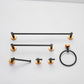 Six-piece Set of Pendants: Long Rod*1, Short Rod*1, Towel Ring*1, Toilet Paper Holder*1, Hook*2